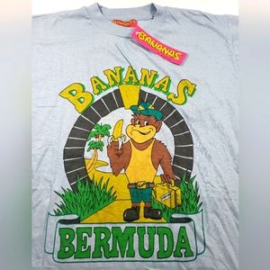 Vintage Bermuda Bananas Monkey Tourist T Shirt - Single Stitch Sz. M - NEW